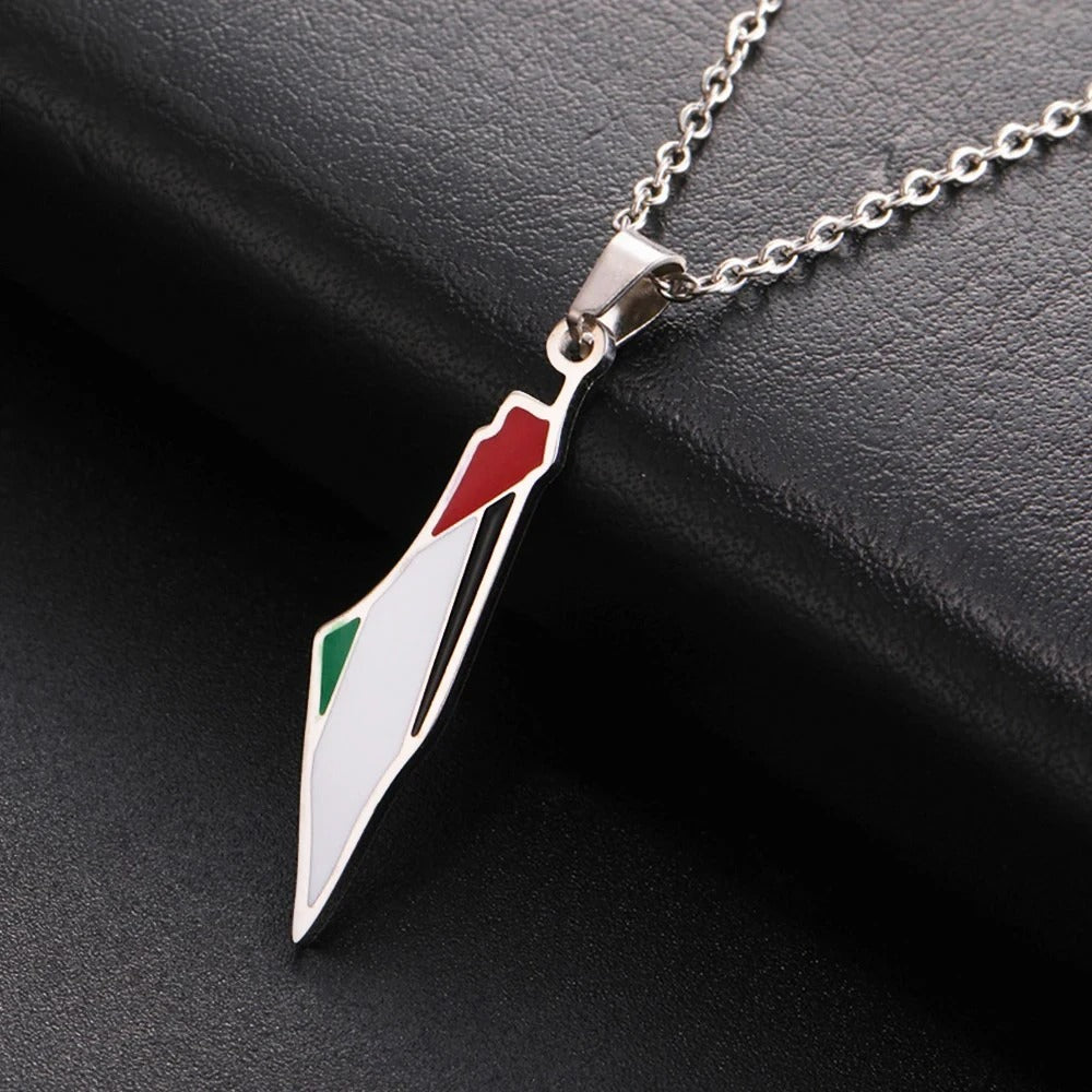 Palestine Flag Map Charm Bracelet Gift Idea