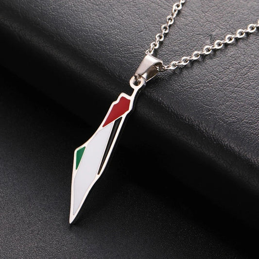 Palestine Flag Map Charm Bracelet Gift Idea